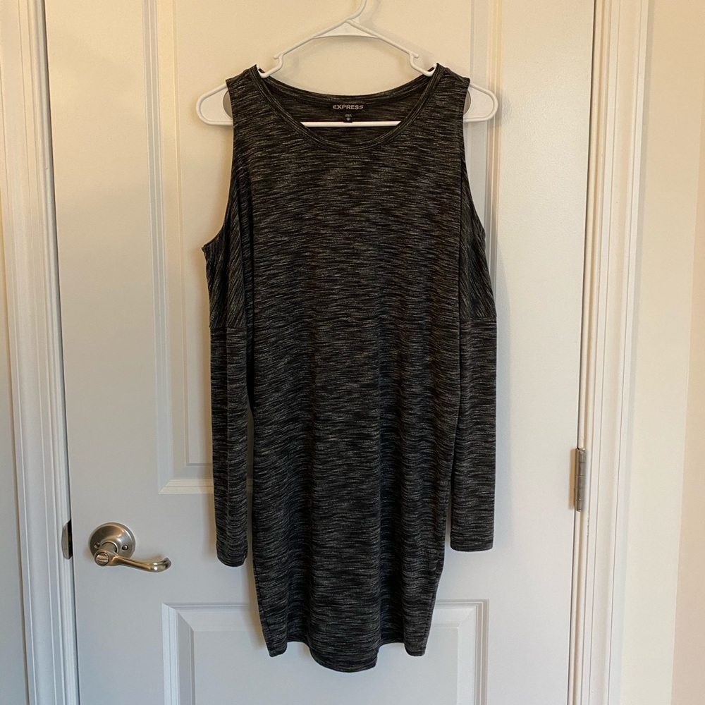 Express Long Sleeve Off-shoulder Dress